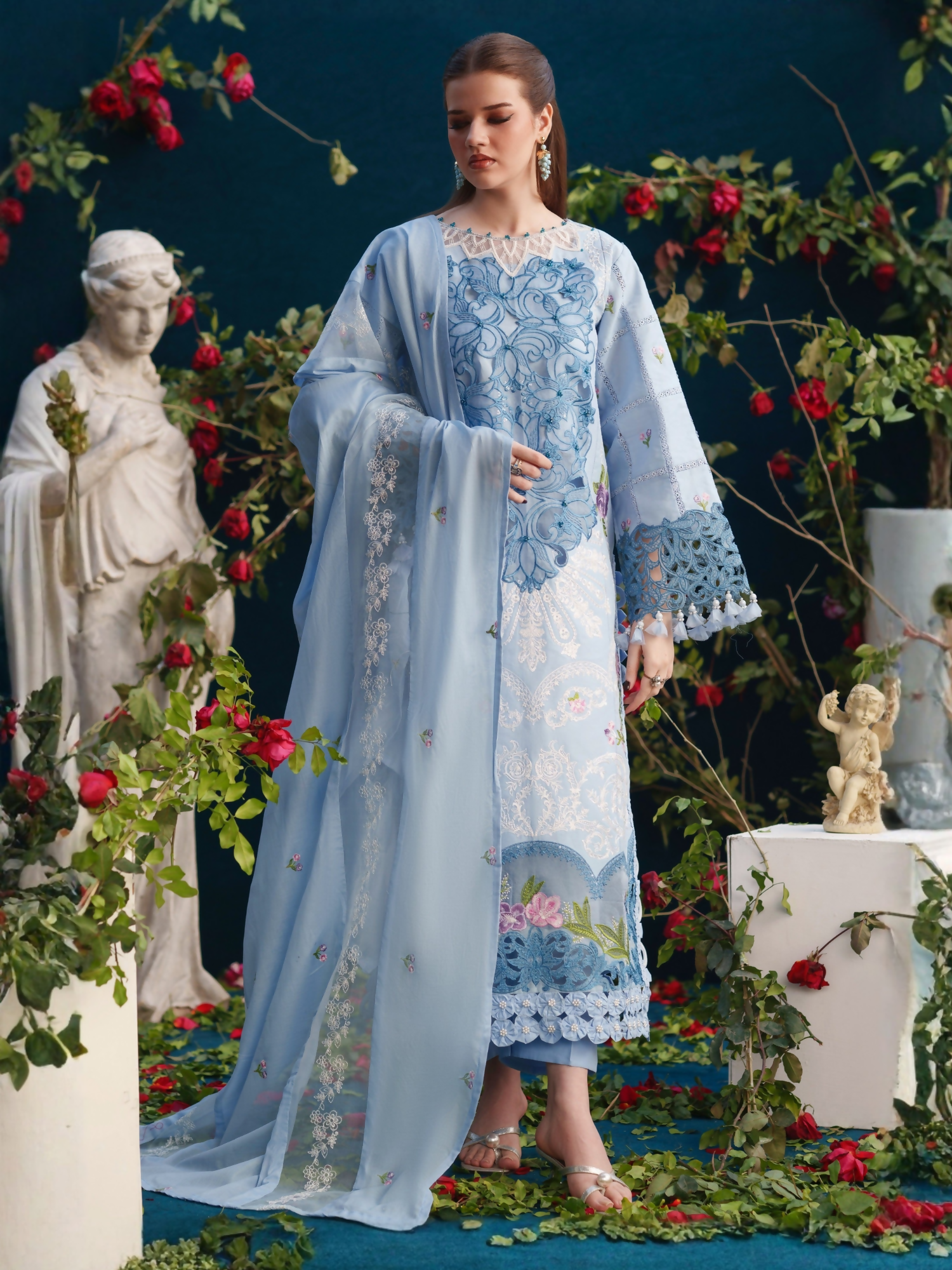 Parishay Summer Queen Lawn Embroidered Unstitched 3-Piece Suit-SQ-12