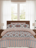Salonika Printed 3 Piece King Bedsheet Set-151