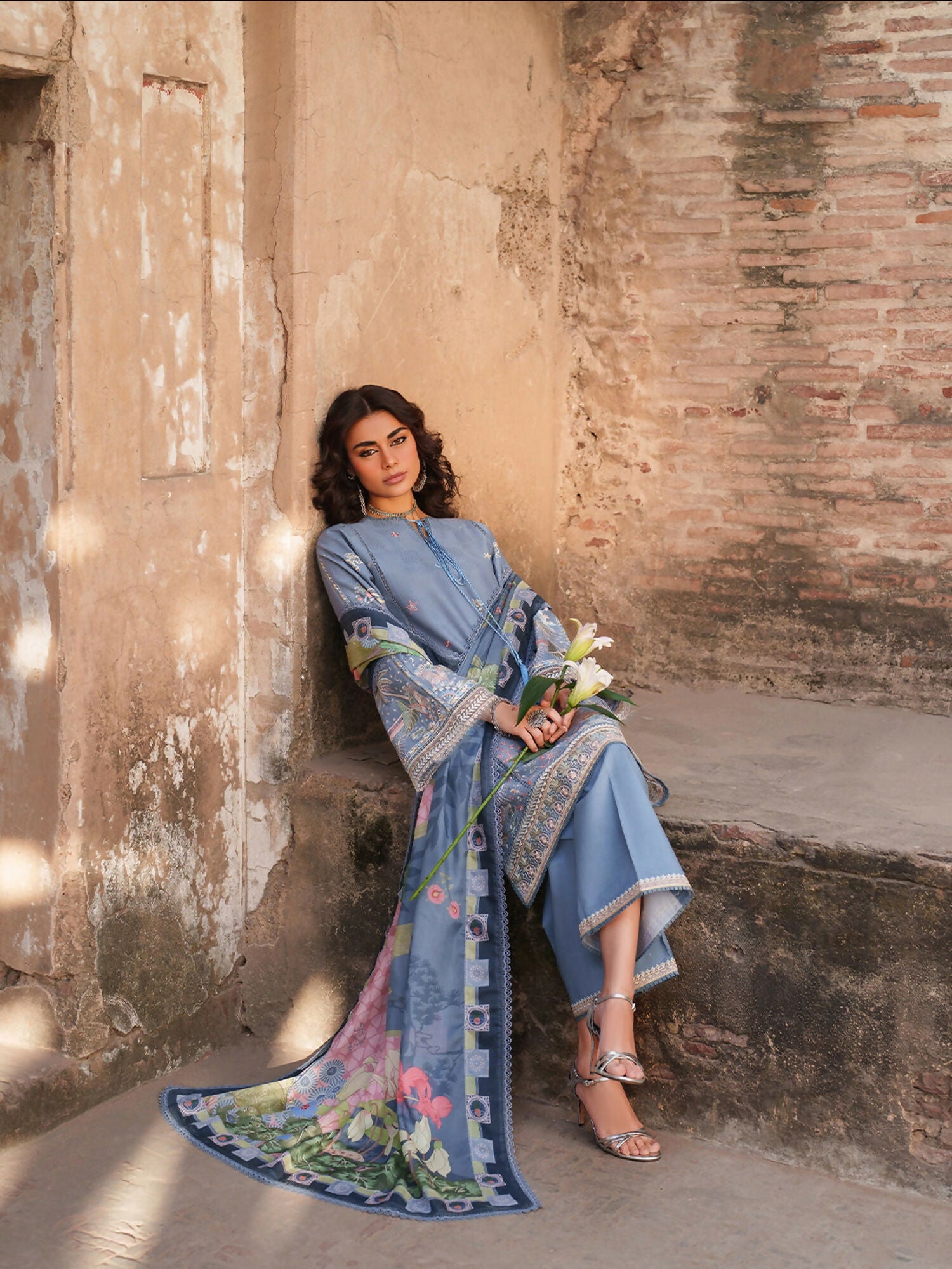 Binilyas Suroor Eid Pret'26 Lawn Embroidered Stitched 3-Piece Suit-242-B