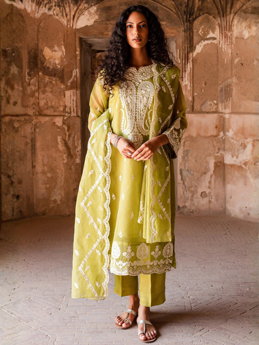 Mannat Clothing Cotton Net Embroidered Dupatta-Sufiya