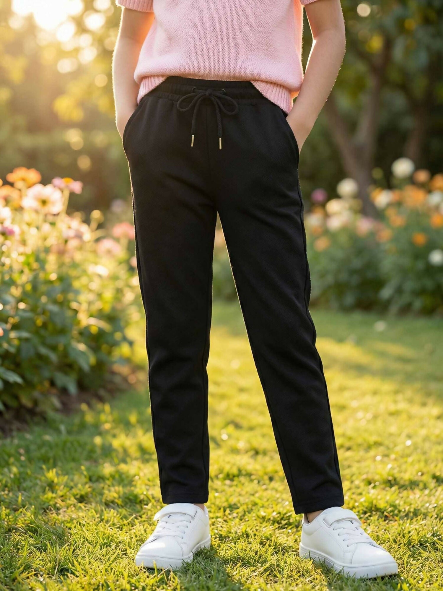 Velvour Imported Popcorn Trouser-VWT40-AT