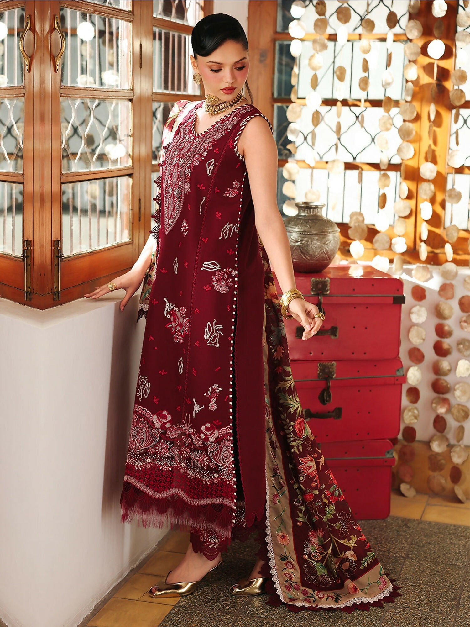 Binilyas Lumina Summer Lawn Embroidered Unstitched 3-Piece Suit-L76-A