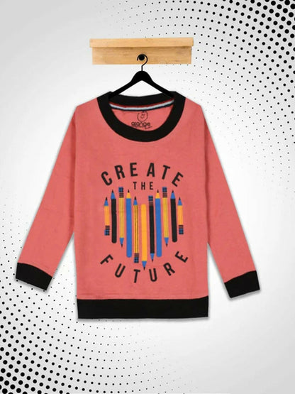 Funky's Kid's Create the future Printed Sweat Shirt-10211
