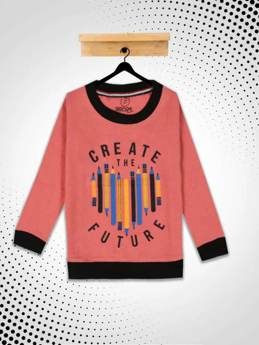 Funky's Kid's Create the future Printed Sweat Shirt-10211