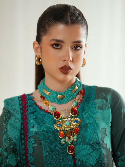 Binilyas Eres Bonita Viscose Embroidered Stitched 3-Piece Suit-1106-B