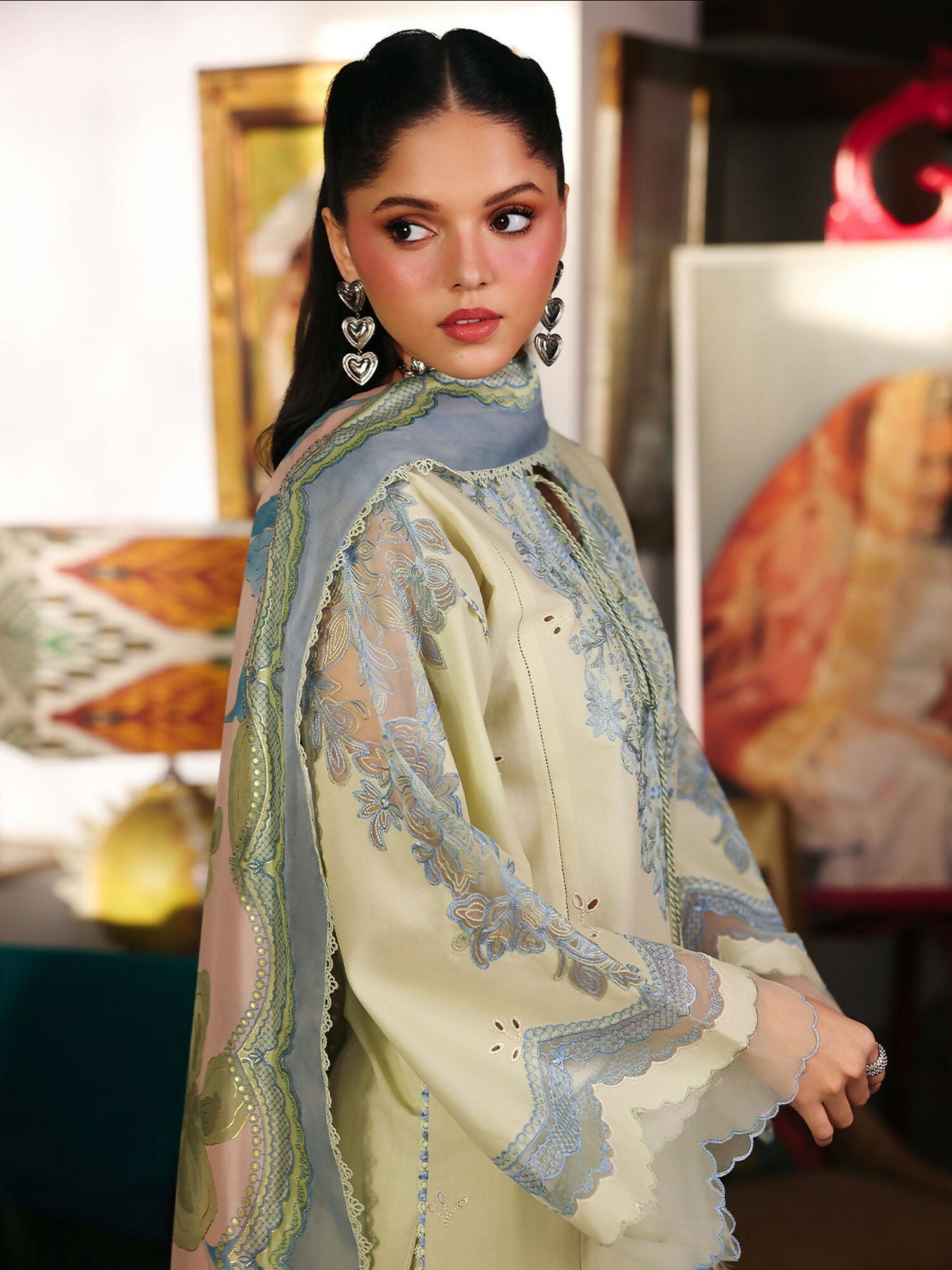 Binilyas Lumina Summer Lawn Embroidered Unstitched 3-Piece Suit-L72-B