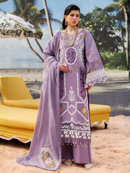 Parishay Monaco Luxury Lawn'26 Embroidered Unstitched 3-Piece Suit-MN-06
