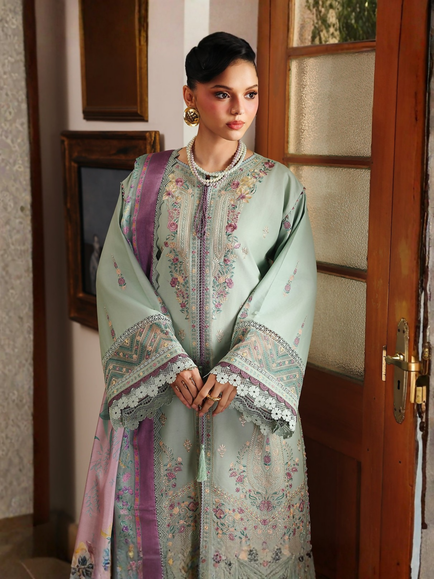 Binilyas Lumina Summer Lawn Embroidered Unstitched 3-Piece Suit-L77-A