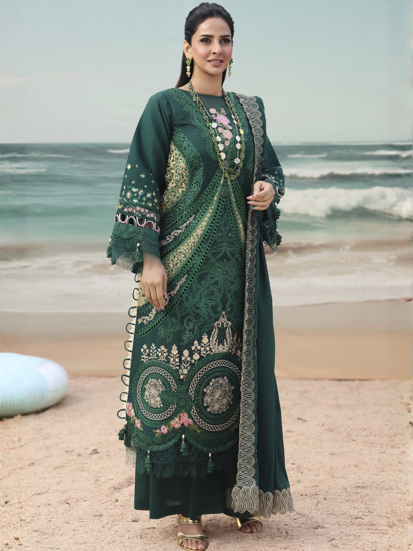 Parishay Monaco Luxury Lawn'26 Embroidered Unstitched 3-Piece Suit-MN-09