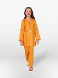 Velvour Girls Cotton Embroidered Stitched 2-Piece Suit-VG106-A