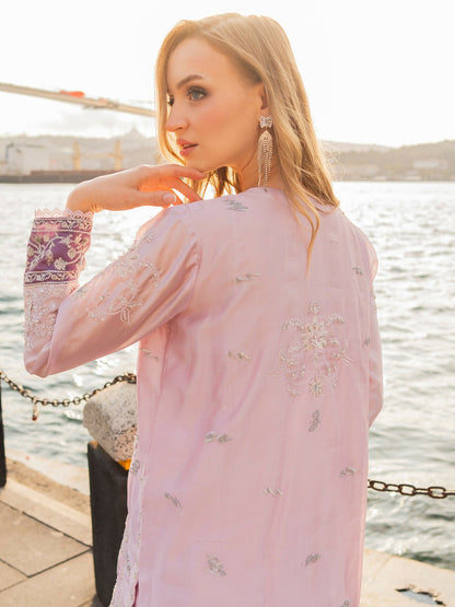 Farooq Hameed Studio EiD Collection'26 Pure Silk Embroidered Stitched 3-Piece Suit-Eva