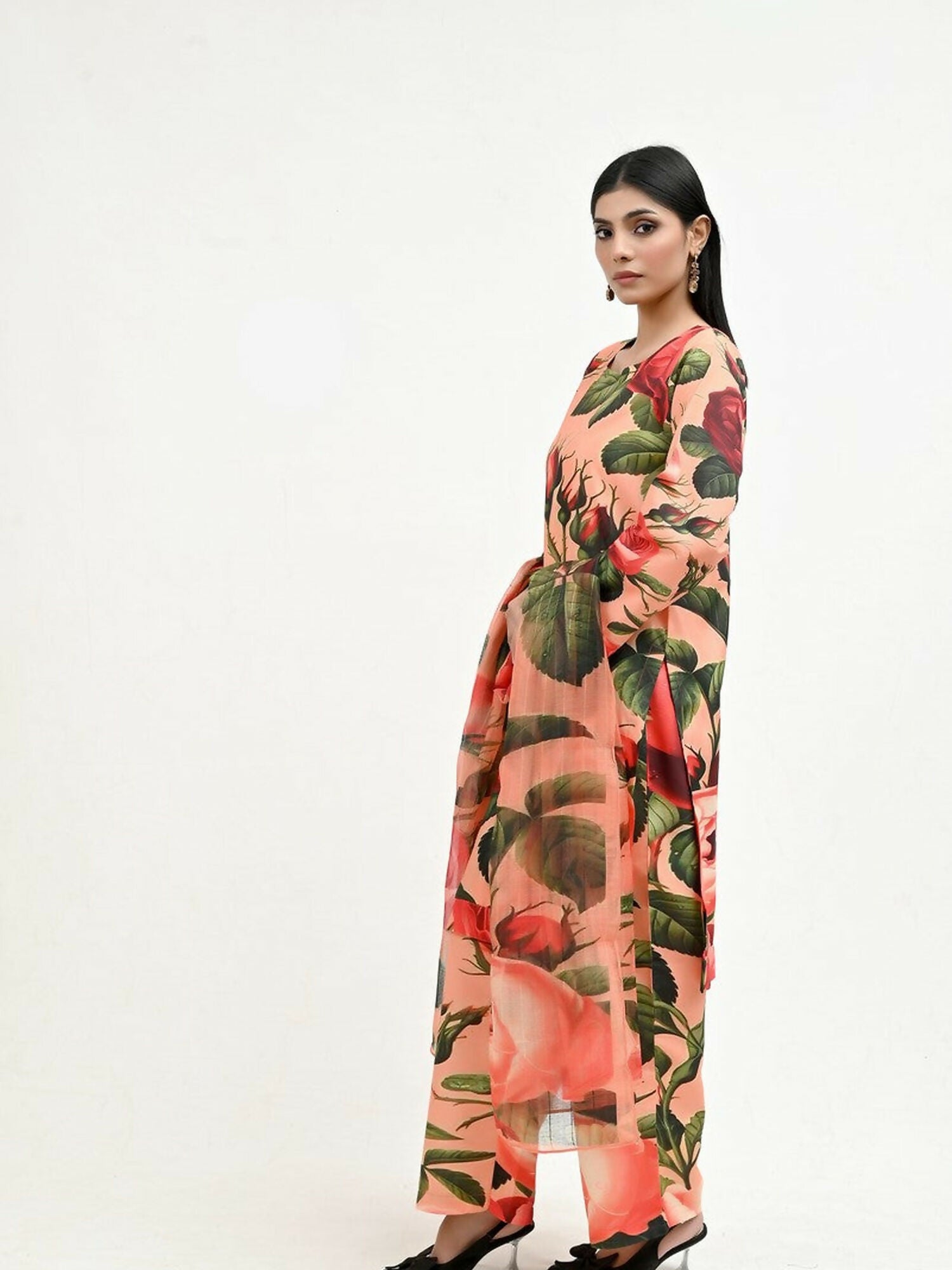 Imran Aftab Valentine's Day Raw Silk Printed Unstitched 3-Piece Suit-IAVD 05