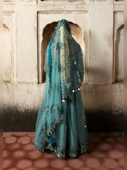Hussain Rehar Massarat Festive Unstitched'25 Net 3-Piece Suit-Nagma