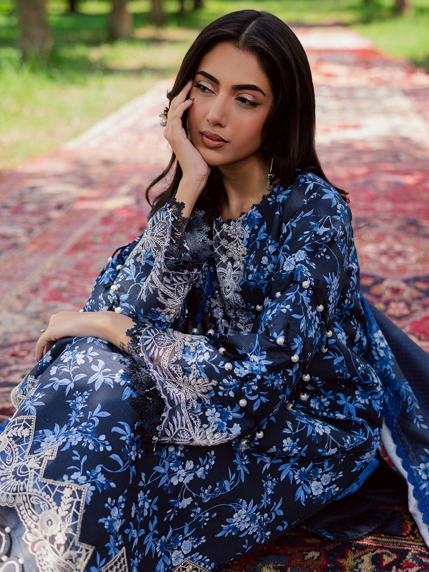 Parishay Rang e Sarma Khaddar Embroidered Stitched 3-Piece Suit-SAR-11