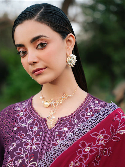 Mahnur Secret Garden Karandi Embroidered Unstitched 3-Piece Suit–SG-010