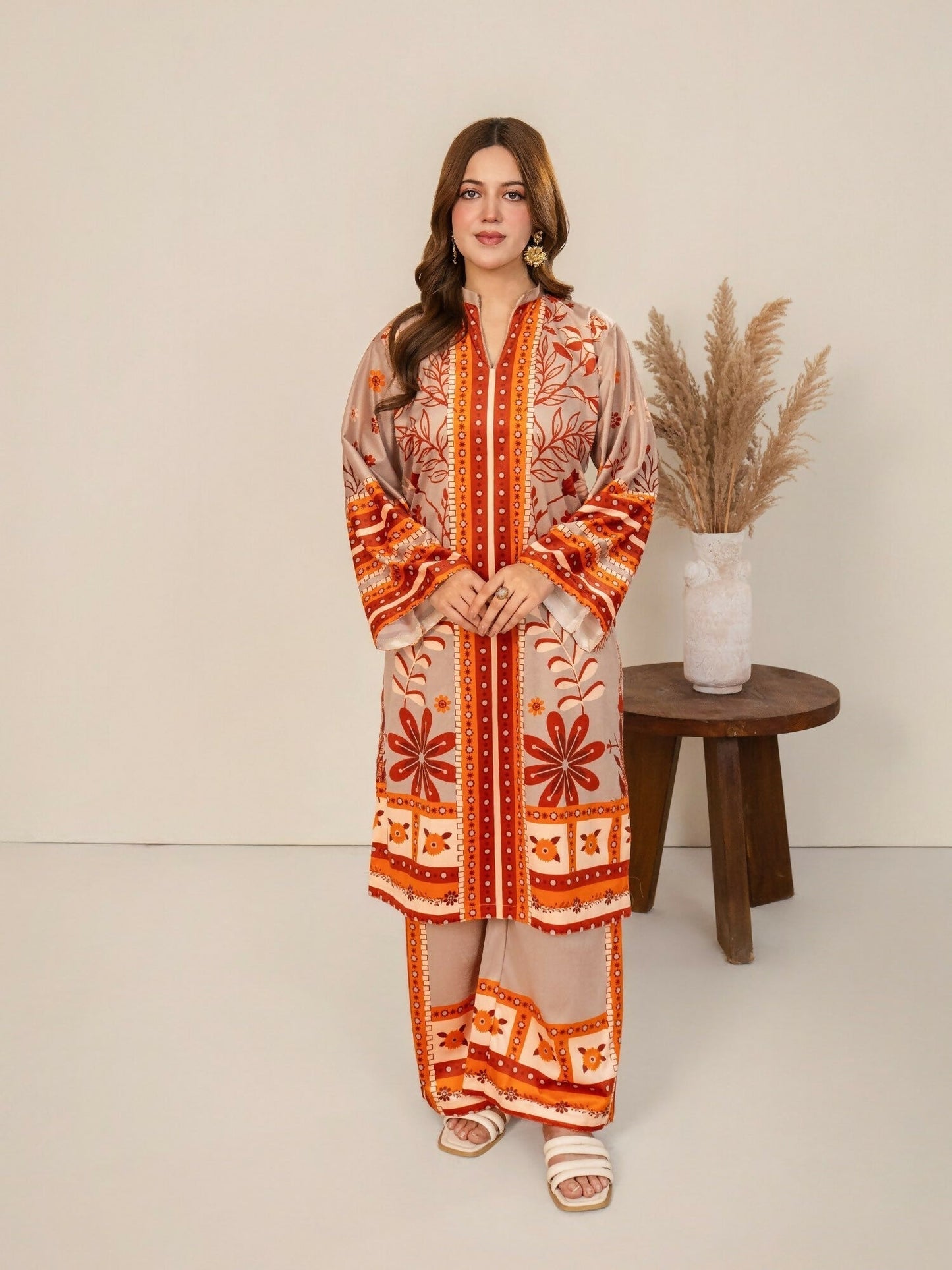 Stylish Collection Velvet Vogue Printed Co-Ord Set-Zimal Rude