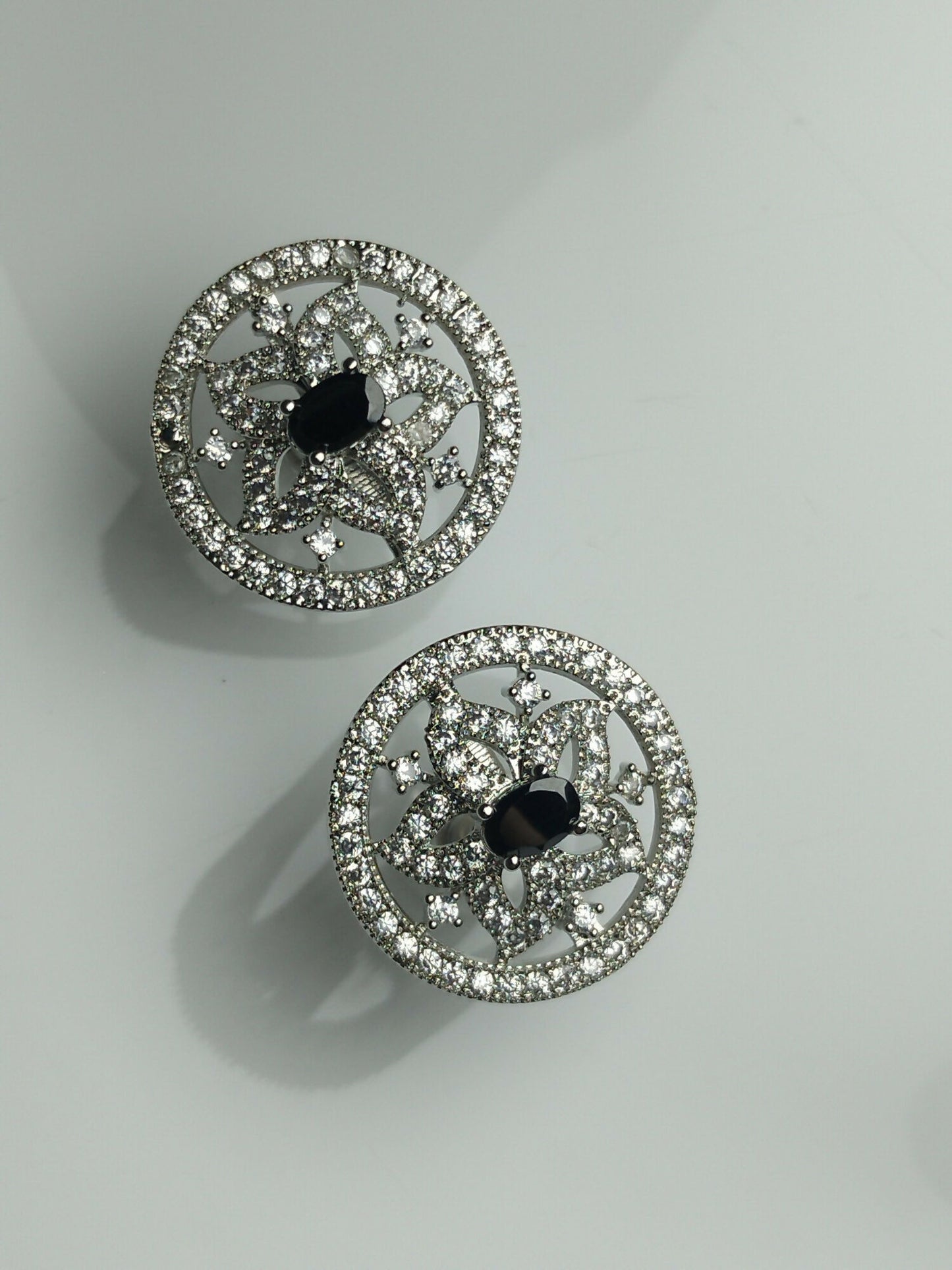 H&A Jewellery One Carat American Diamond Stud Earrings