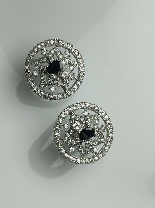 H&A Jewellery One Carat American Diamond Stud Earrings