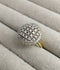 H&A Jewellery 18K Gold Polished Zircon Diamond Cluster Ring