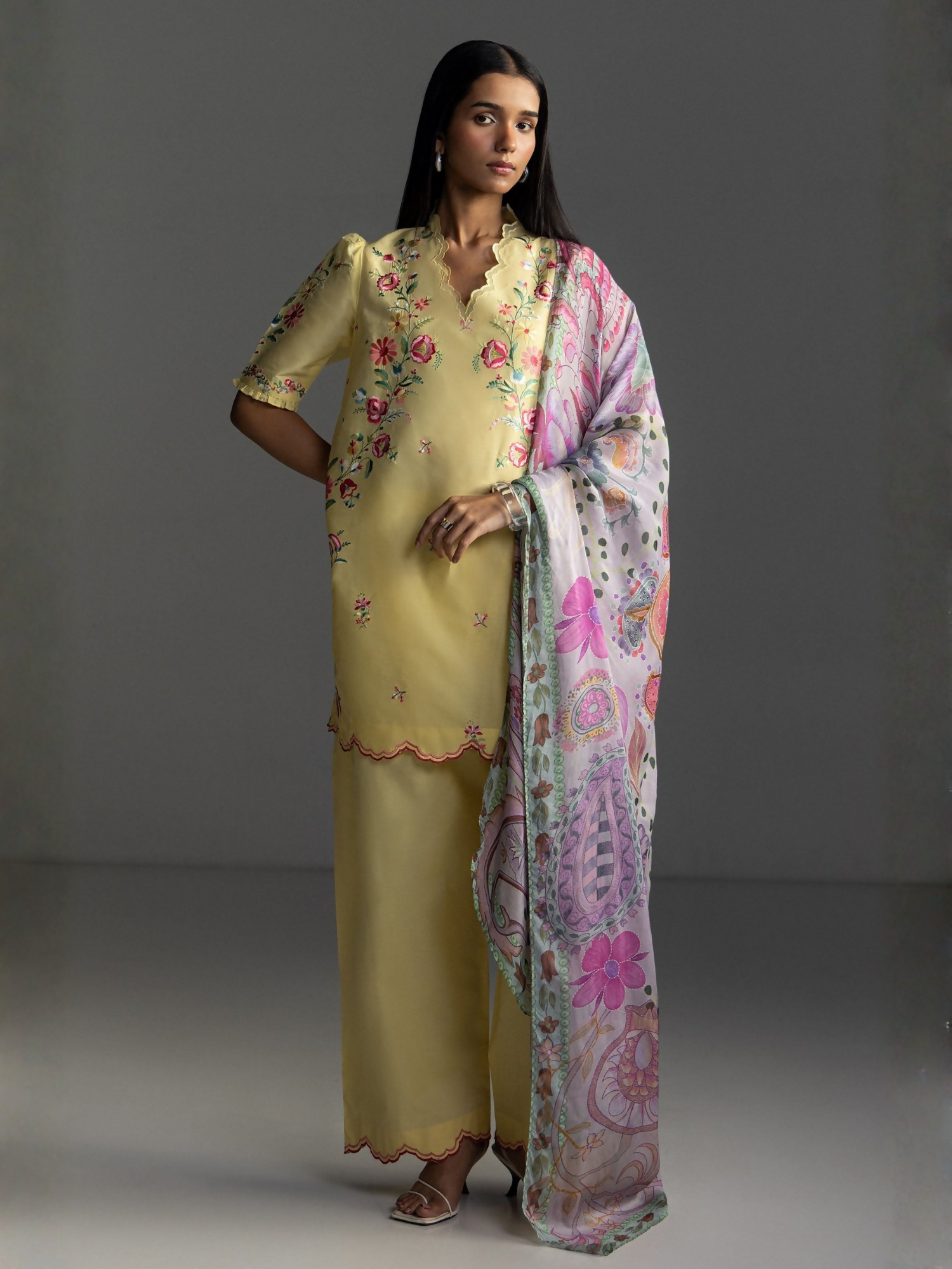 COCO by Zara Shahjahan Lawn'26 Embroidered Unstitched 3-Piece Suit-Seren-5B