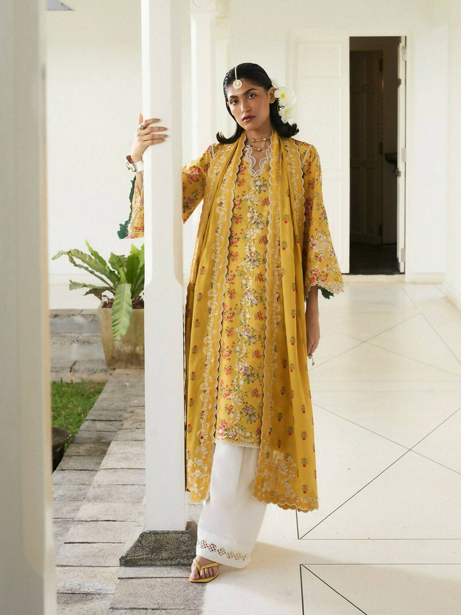 Hussain Rehar Pret SS'25 Lawn Embroidered Stitched 3-Piece Suit-Enid