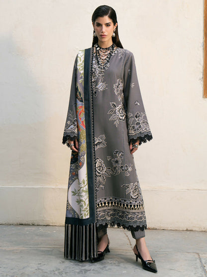 Binilyas Gulrukh Khaddar Embroidered Unstitched 3-Piece Suit-63-A