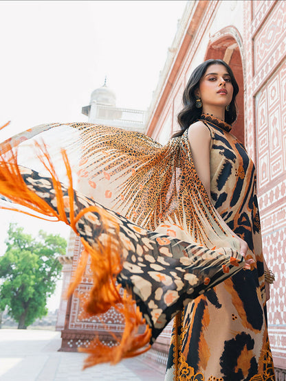 Binilyas Naqsh Naaz Luxury Lawn Embroidered Stitched 3-Piece Suit-2086-B