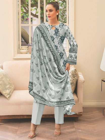 Cross Sketch Lawn Printed Unstitched 2-Piece Suit-Seher