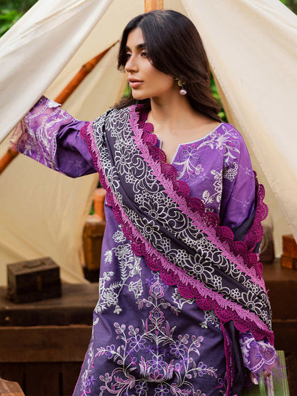 Mahnur Gardenia Khaddar Embroidered Unstitched 3-Piece Suit-GR-01
