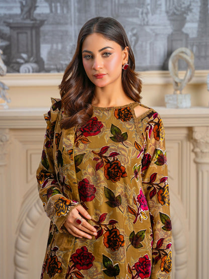 Noori Palachi Embossed Printed Unstitched 3-Piece Suit