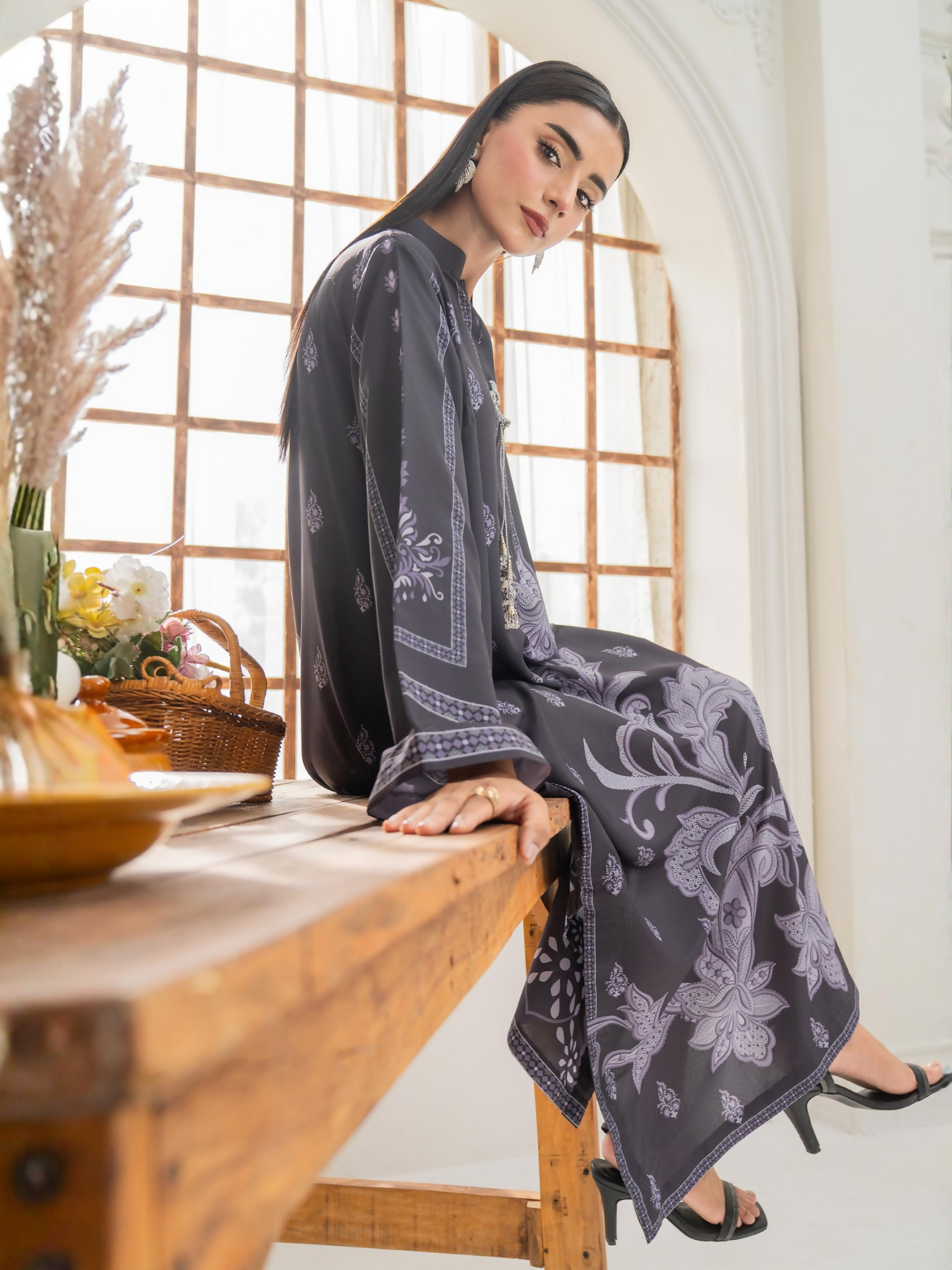 Panache Apparel Florise Lawn Printed Shirt-Veone