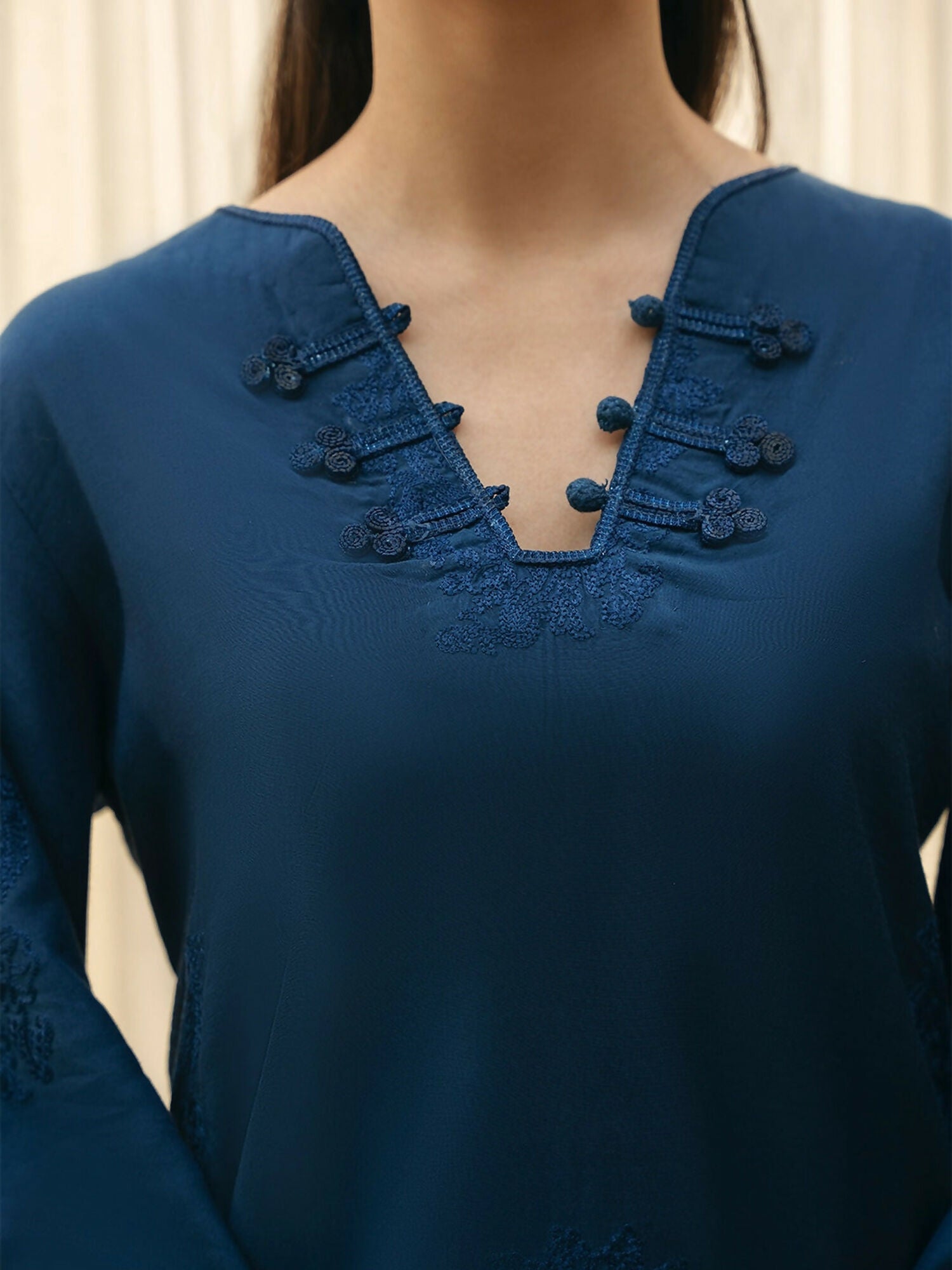 Mannat Clothing Suave Edit Raw Silk Embroidered Co-Ord Set-Nocturne