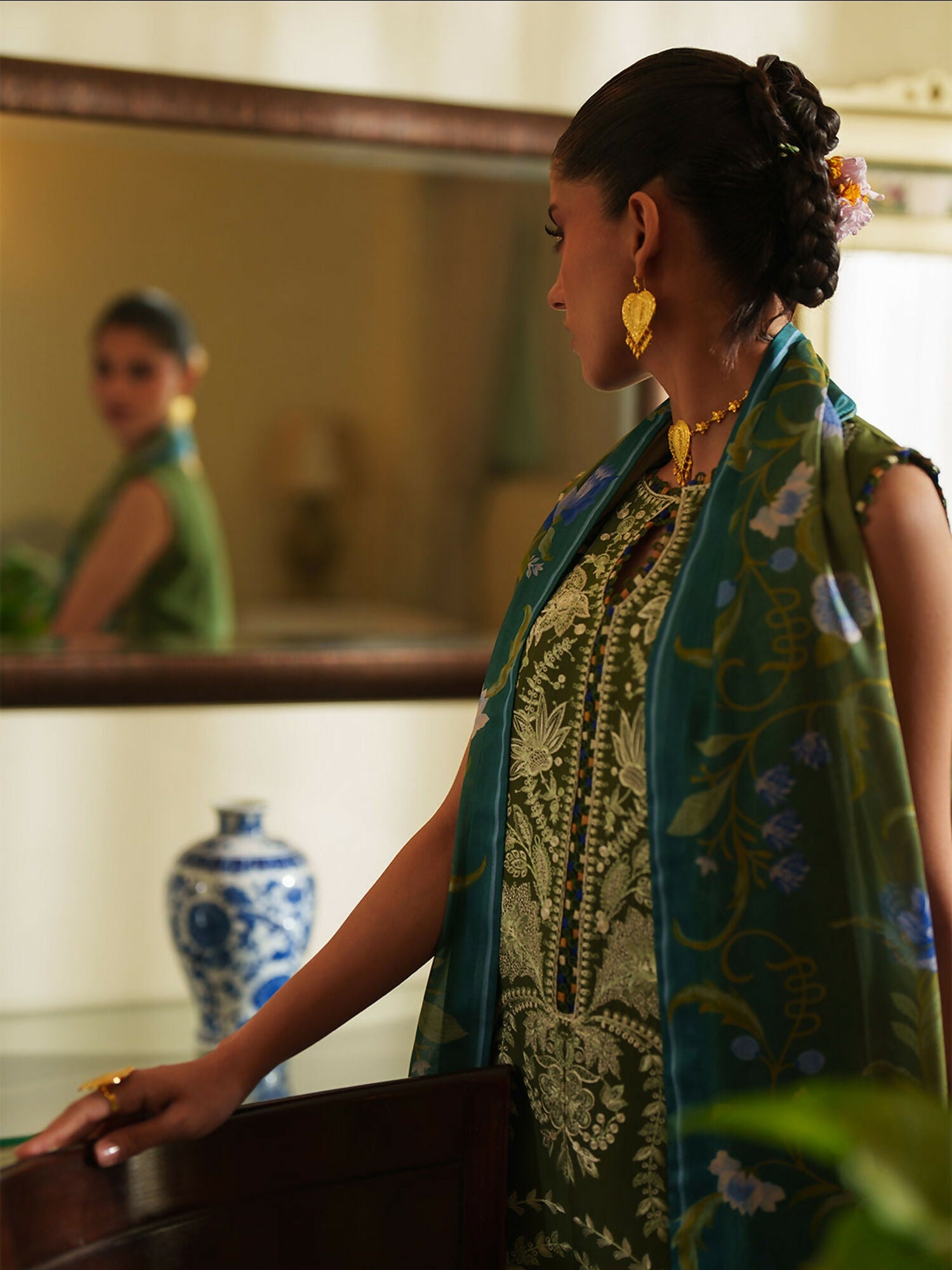 Binilyas Heritage Dore Summer'26 Lawn Embroidered Unstitched 3-Piece Suit-177-A