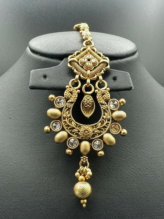 H&A Jewellery Indian Rajwari Gold Plated Maang Tikka