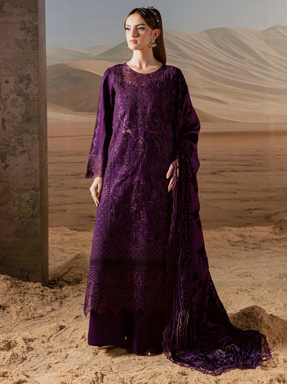 Mahnur Amelia Kotrai Embroidered Unstitched 3-Piece Suit-CK-010