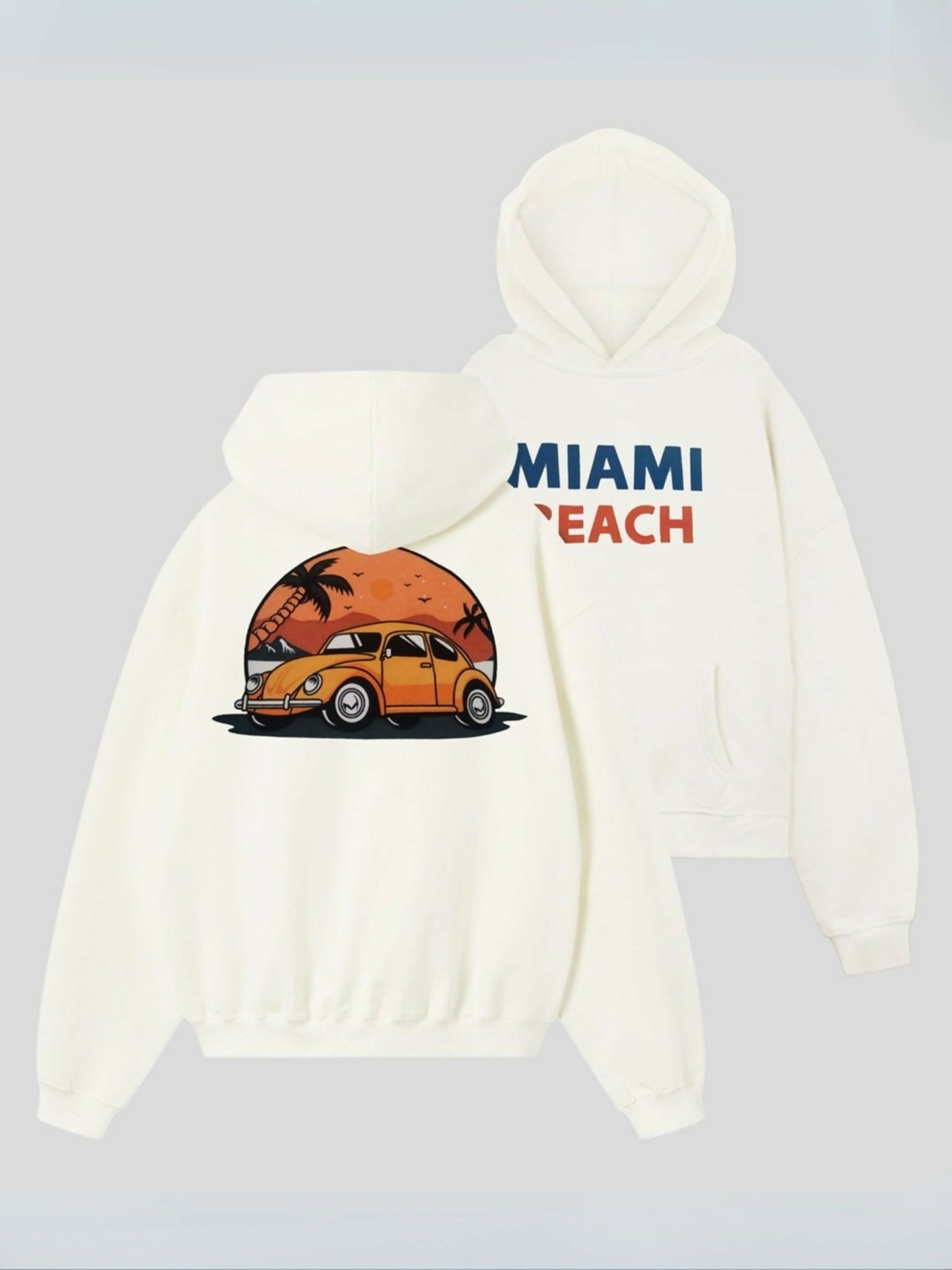 Jupiter Heavy GSM Miami Puff Printed Hoodie-14840