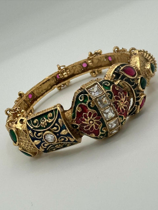 H&A Jewellery Indian Gold Plated Rajwari Bangle
