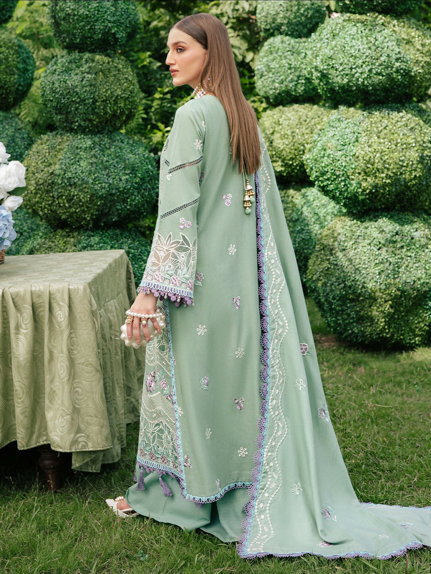 Mahnur Secret Garden Karandi Embroidered Unstitched 3-Piece Suit–SG-002