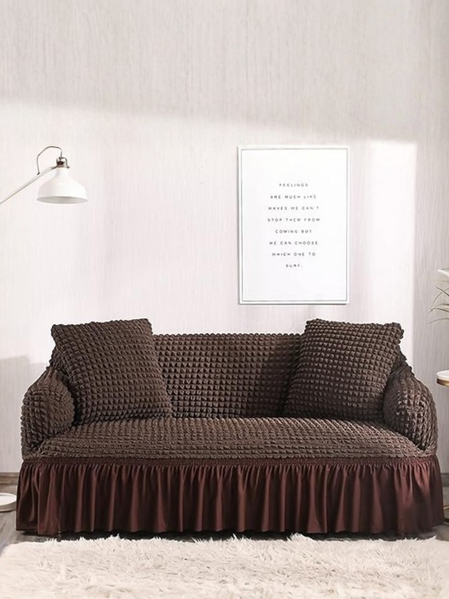 Elegant Bedding Persian Style Jersey Bubble Sofa Cover