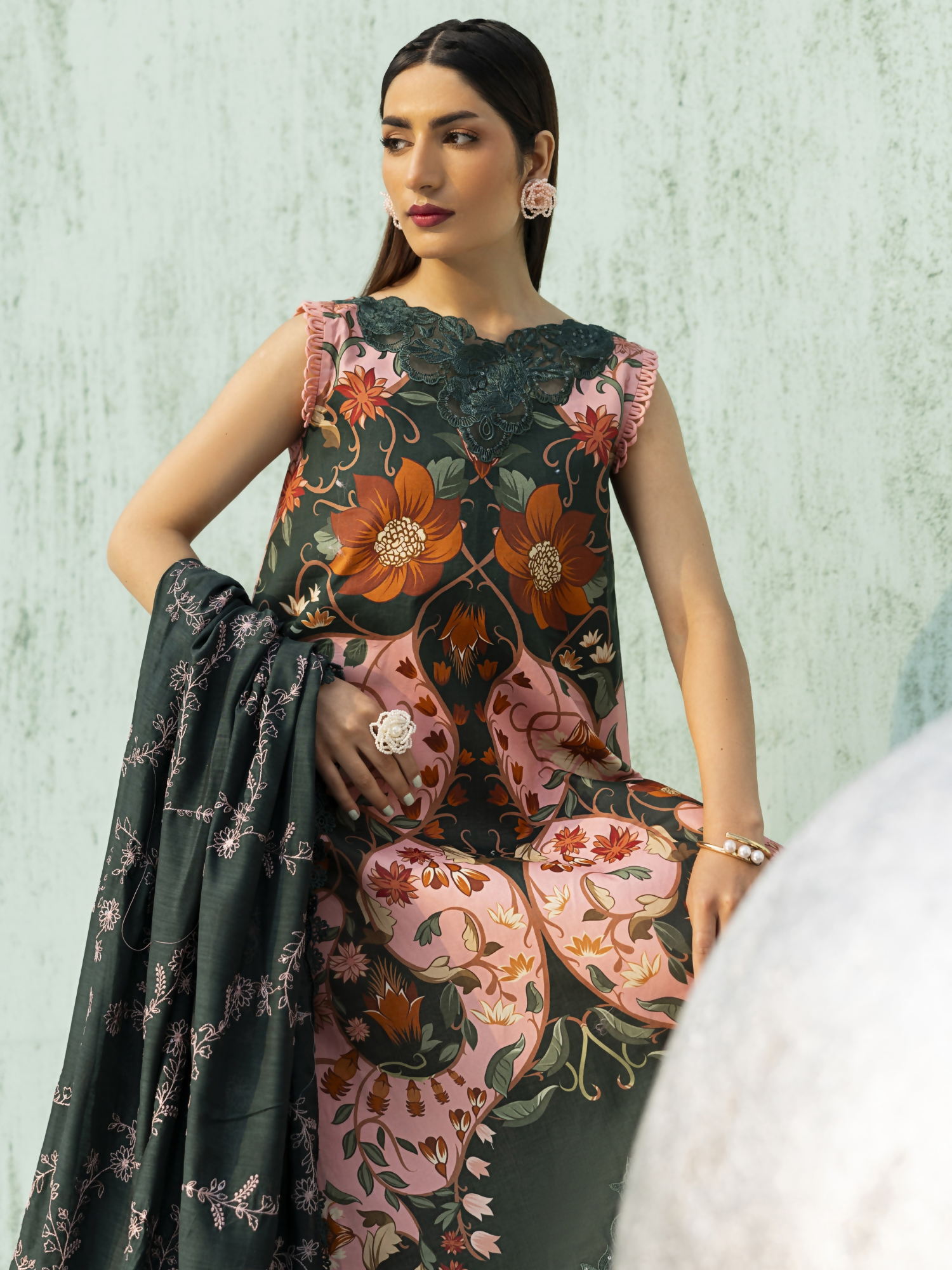 Parishay Ivy Bloom'26 Lawn Embroidered Unstitched 3-Piece Suit-IB-05