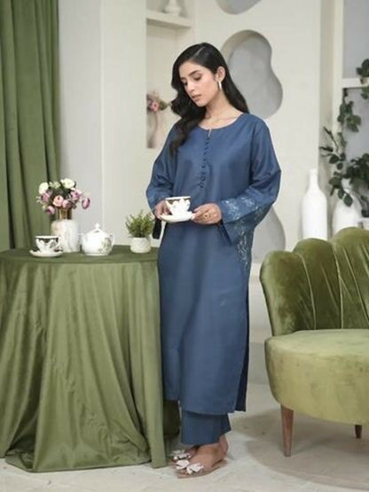 Stylish Collection Aaraish Cotton Embroidered Stitched 2-Piece Suit-Chic Pocket