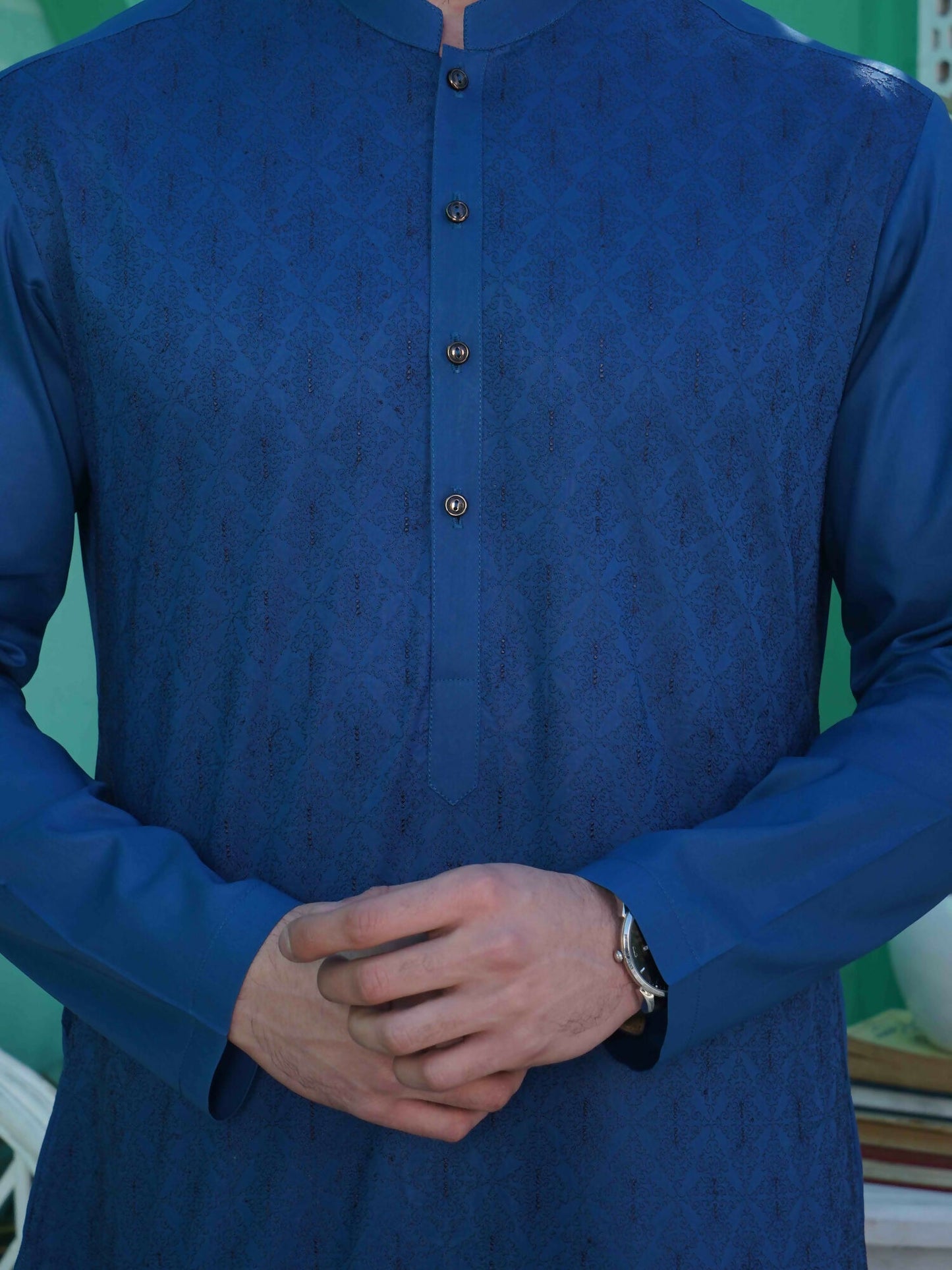 Fabrich Bespoke Cotton Embroidered Unstitched Shalwar Kameez -FAB-5898