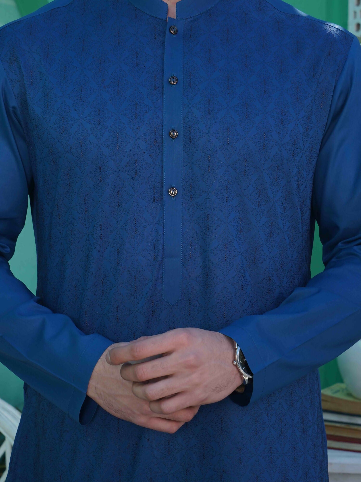 Fabrich Bespoke Cotton Embroidered Unstitched Shalwar Kameez -FAB-5898
