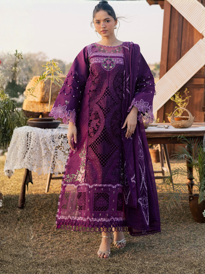 Parishay Summer Queen Vol 2 Lawn Embroidered Unstitched 3-Piece Suit-SQU-07