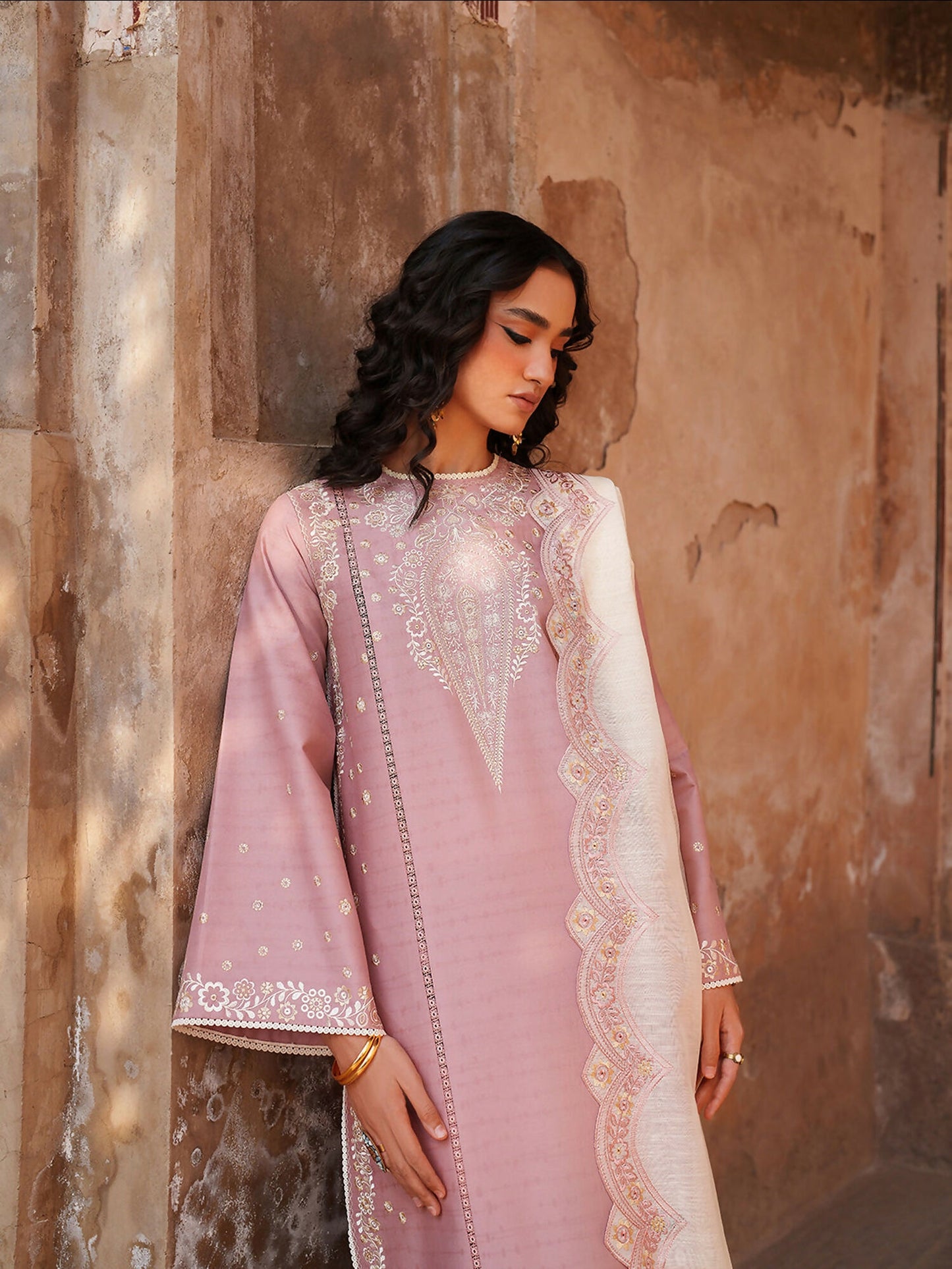 Binilyas Suroor Eid Pret'26 Lawn Embroidered Stitched 3-Piece Suit-245-B