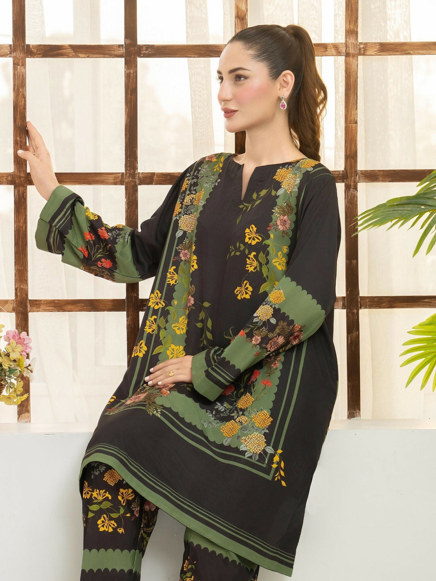 Panache Apparel Florise Lawn Printed Co-Ord Set-Dream Night