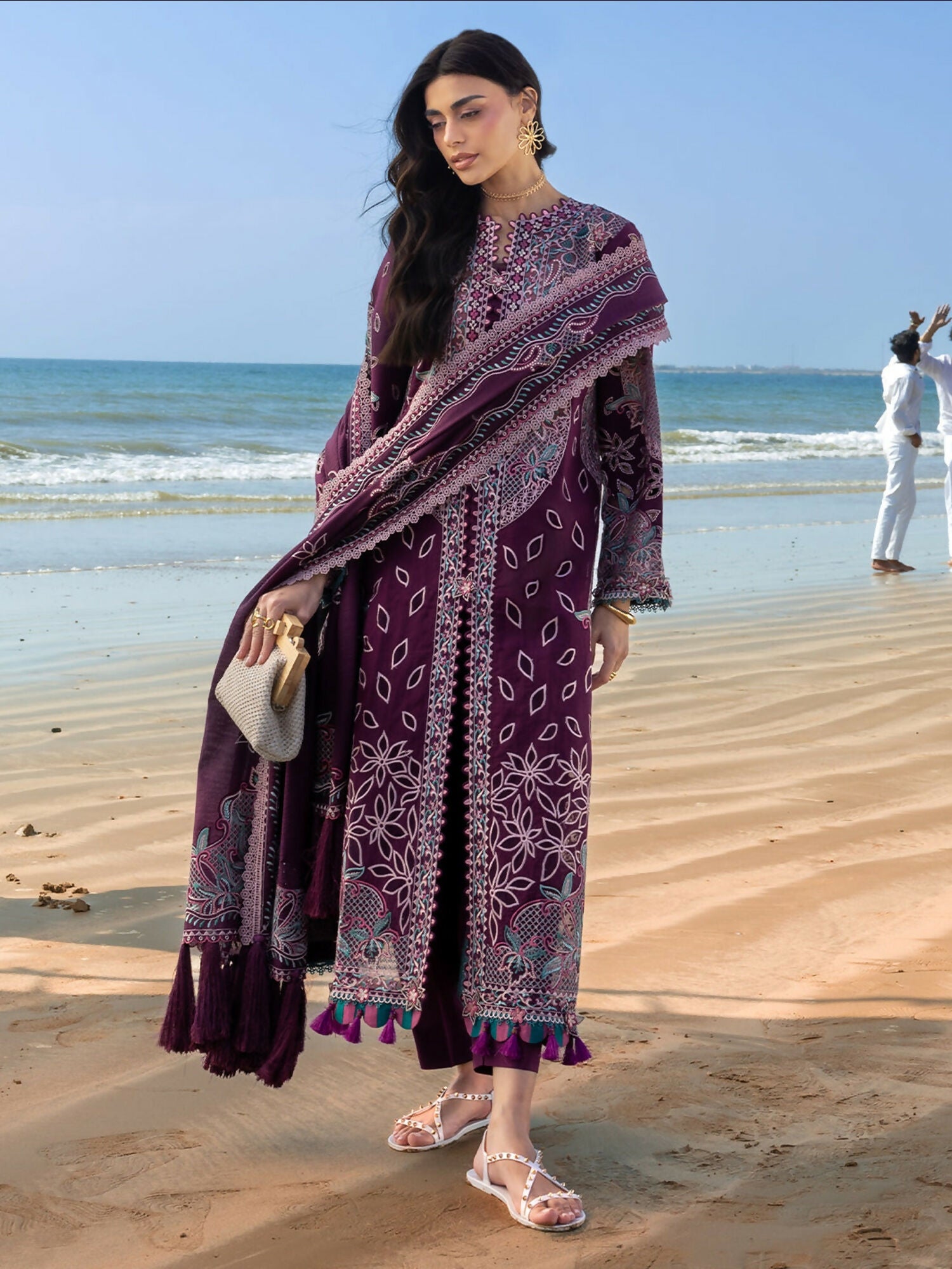 Mahnur Sirene Luxury Lawn'26 Embroidered Stitched 3-Piece Suit-S-01