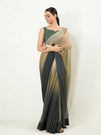 Imran Aftab Chiffon Printed Unstitched Saree-IASC 23
