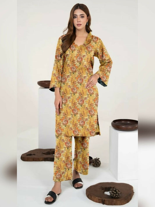 Bin Shaukat Khaddar Printed Unstitched 2-Piece Suit