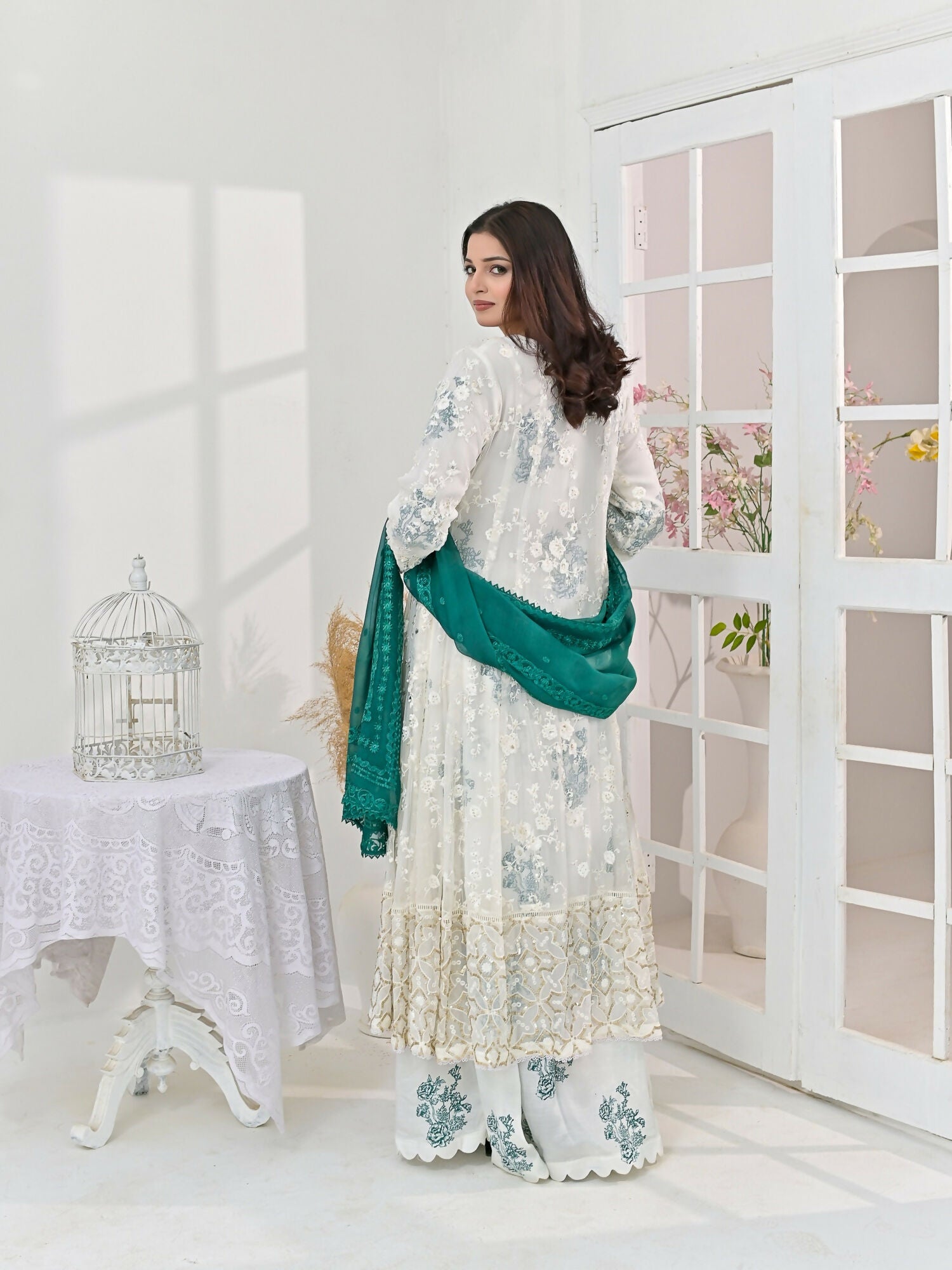 Ruby's Couture Chamak Dhamak Chiffon Embellished Lehenga-Fitoor